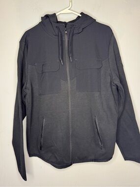 Hollister Men's Black Zip-Up Hooded Sweater Jacket Size Large New With Tag
